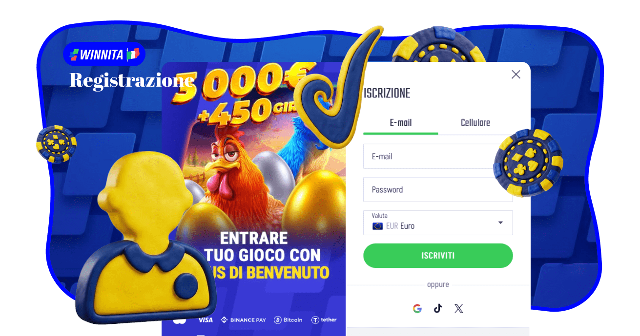 Iscriversi a Winnita Casino è facile e semplice