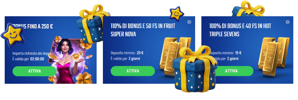 Ricevi regolarmente promozioni bonus al Casinò Winnita Italia